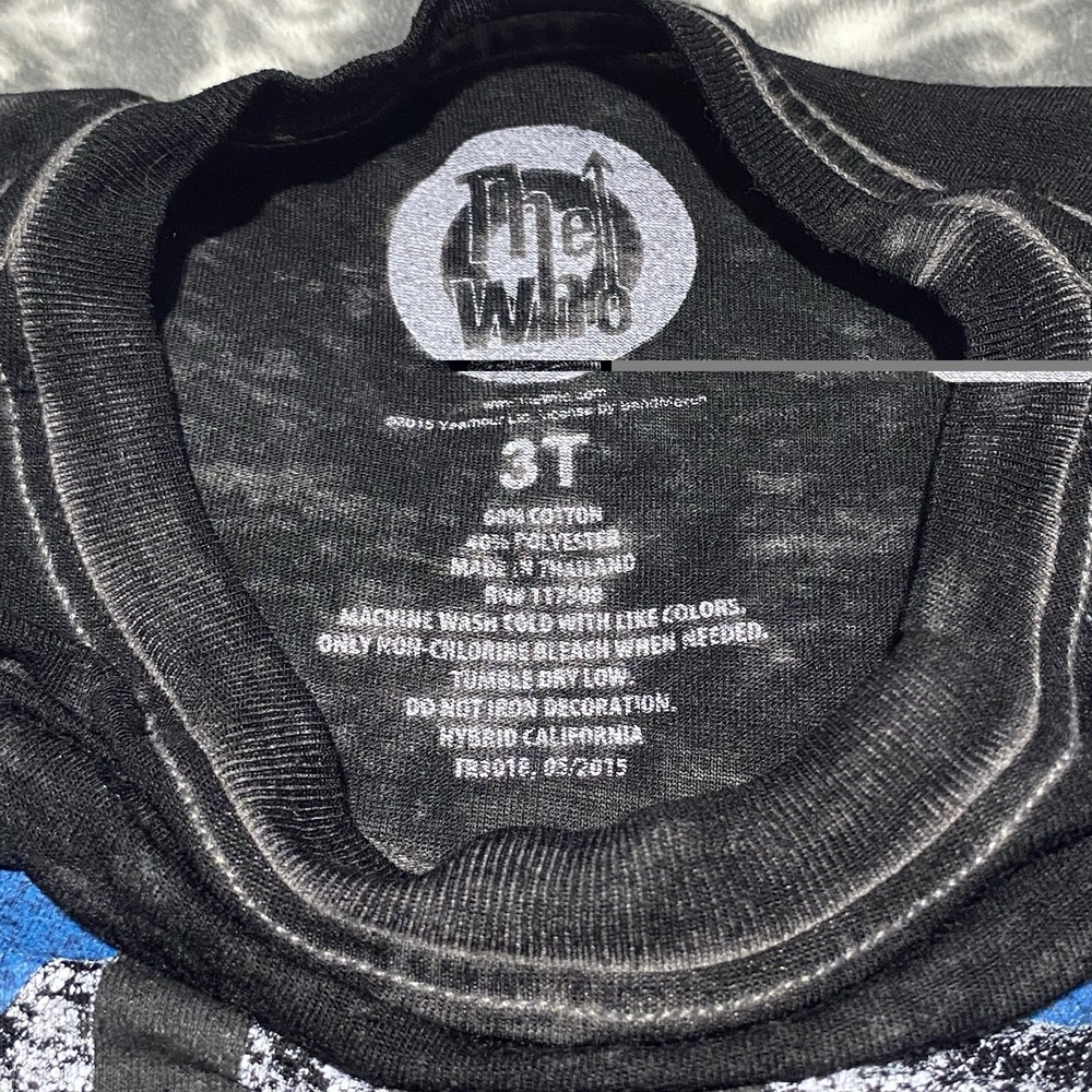 The Who Band T-Shirt Youth 3T | Distressed Burnout Graphic Tee | Rock Band Shirt - Picture 4 of 5